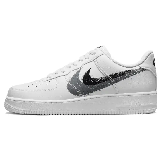 Nike Air Force 1 Low '07 Spray Paint Swoosh White Black Grey