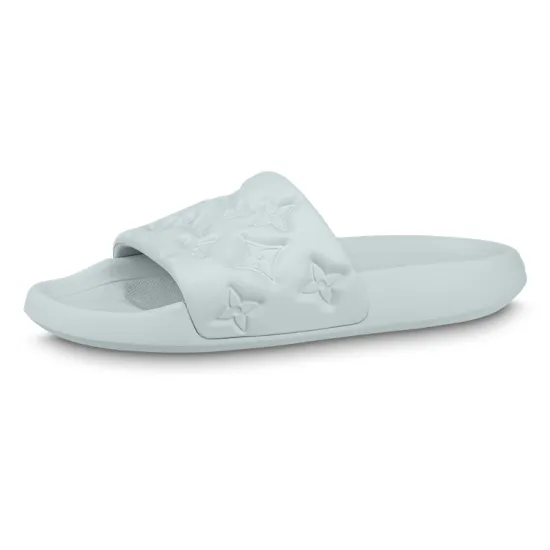 LOUIS VUITTON Waterfront Slide Slippers Men Aqua Green