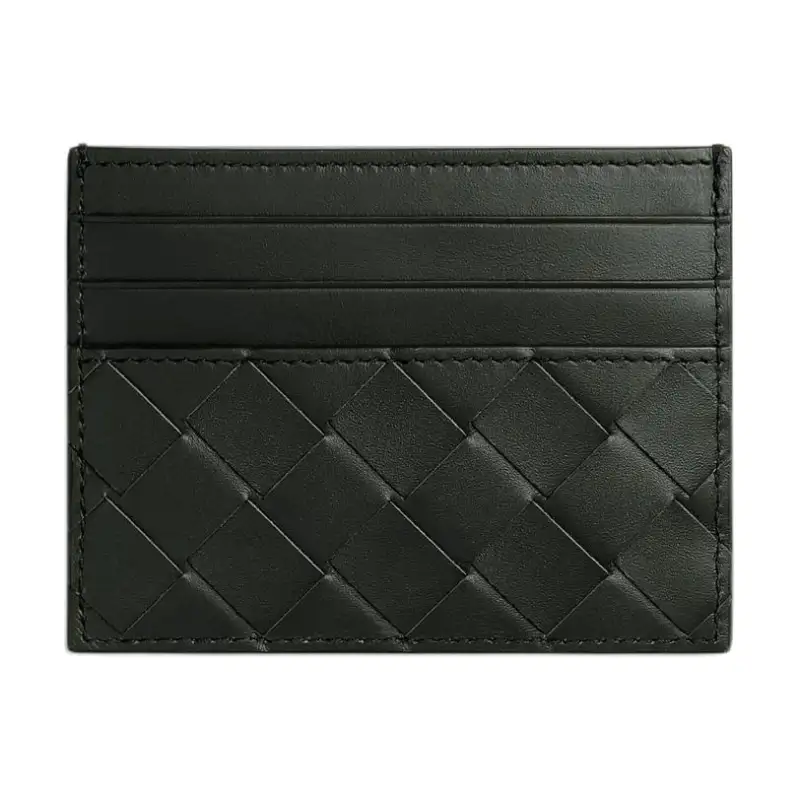Bottega Veneta Calfskin Card Holder Men's Pine Green