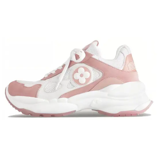 LOUIS VUITTON Run 55 Casual Shoes Women's Low-Top Pink