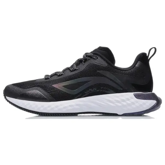 LiNing Durable Breathable Low Top Sprint Running Shoes Men's Black