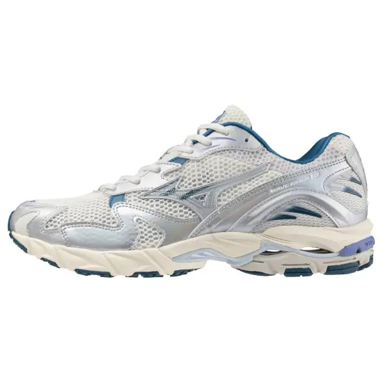 Mizuno Wave Rider 10 White Silver Blue