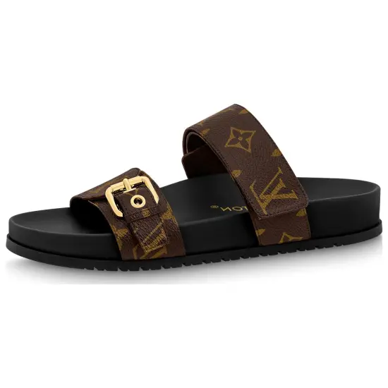 LOUIS VUITTON Bom Dia Flat Mules Women's