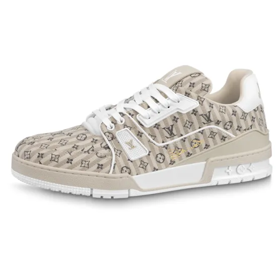 LOUIS VUITTON Trainer Beige Stripe Monogram