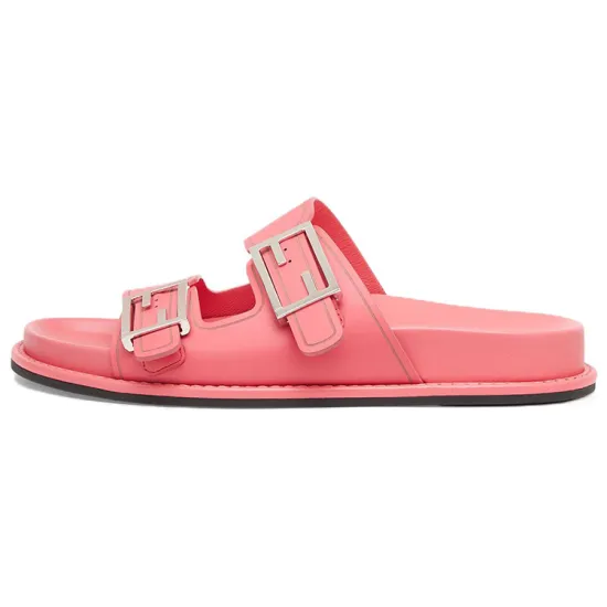 FENDI Baguette Slide Slippers Women's Pink