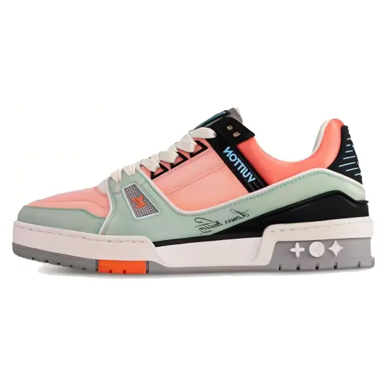 LOUIS VUITTON Trainer Skateboard Shoes Women's Low-Top Orange