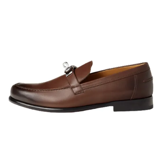 HERMES Destin Loafers Men Brown