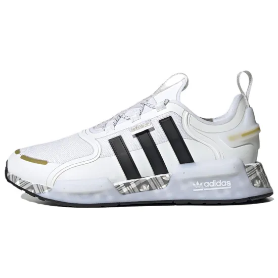 Adidas Originals Nmd R1 V3 White Black Gold Tartan Trefoil