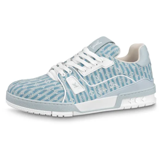 LOUIS VUITTON Lv Trainer Sneakers 'Blue Stripes With Monogram'