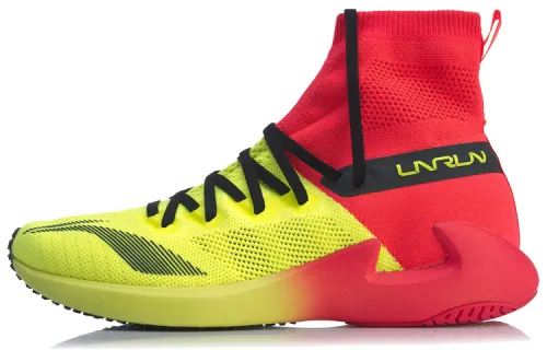 Li Ning High top Running Shoes Women's Yellow Red