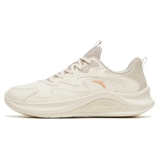 ANTA Walk Running Shoes Women's Low-Top Gray White Pink