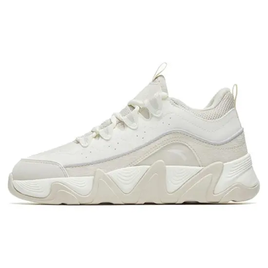 Anta Backwave 2.0 Cushioning Anti-Slip And Wear-Resistant Mid-Top Sports Casual Shoes Women's Muddy Sandy Gray
