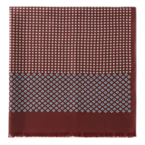Loro Piana Mulberry Silk Scarves Men's Burgundy