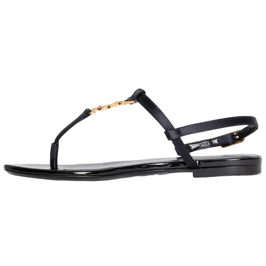 SAINT LAURENT Cassandra Satin Sandals
