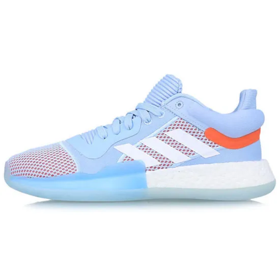 Adidas Marquee Boost Vintage Basketball Shoes Men Low-top Sky Blue/white