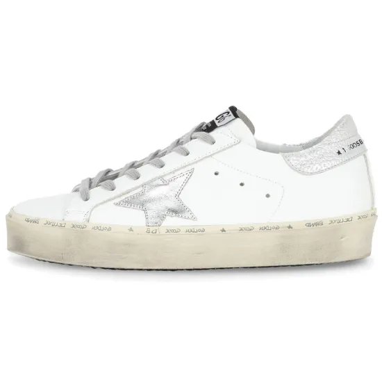 Golden Goose Hi Star White Silver Women's