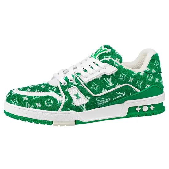 LOUIS VUITTON Trainer Green Monogram Textile
