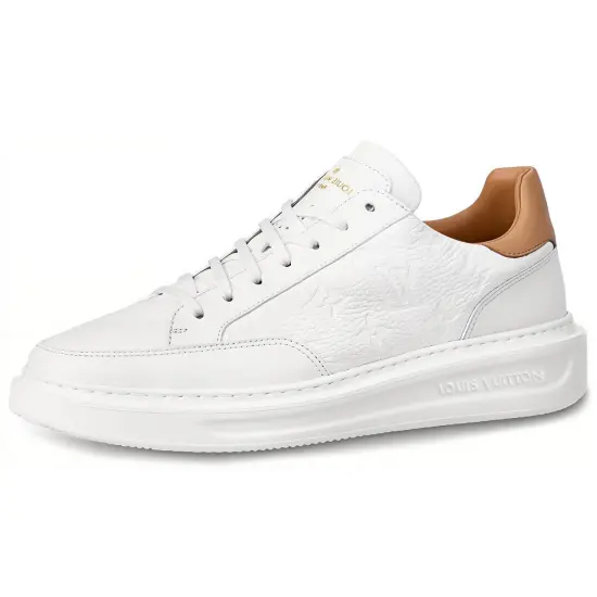 LOUIS VUITTON Beverly Hills Skateboard Shoes Men Low-Top White