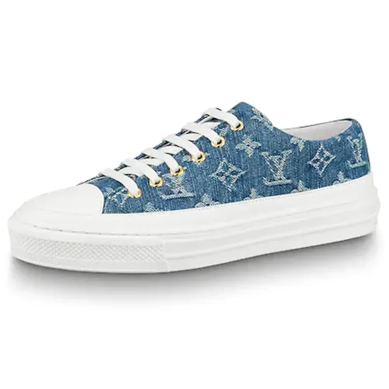LOUIS VUITTON Lv Stellar Low Top Denim Blue Women's