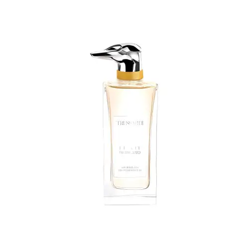 TRUSSARDI Stylish Beige Blue Walking On Dark Floral