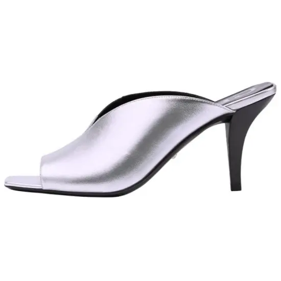 GUCCI Slide Slippers Women's Silver
