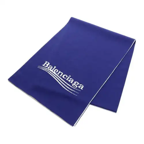 Balenciaga Knit Scarves Men's Blue