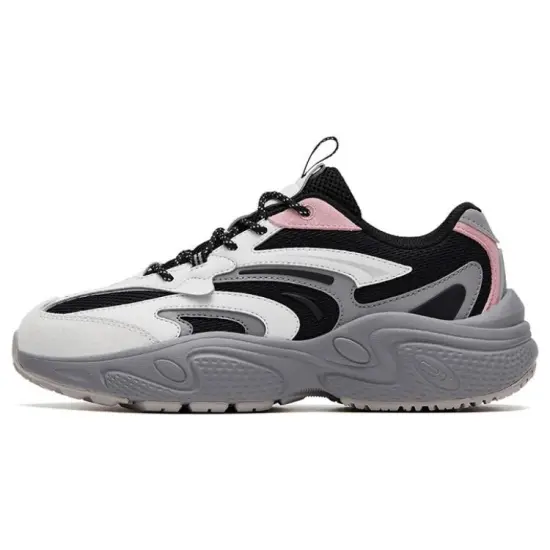 ANTA C37 Series Chunky Sneakers Women's Low-Top Black White Pink