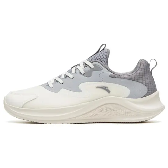 ANTA Walk Running Shoes Men Low-Top White Gray