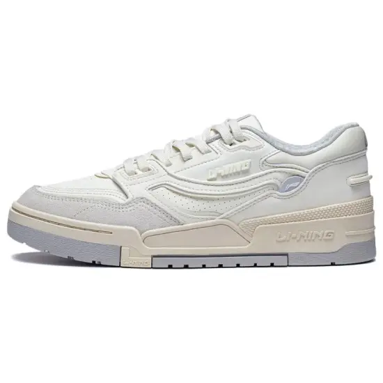 LiNing 001 BTC Anti Slip Wear Resistant Low Top Skateboard Shoes Ecru