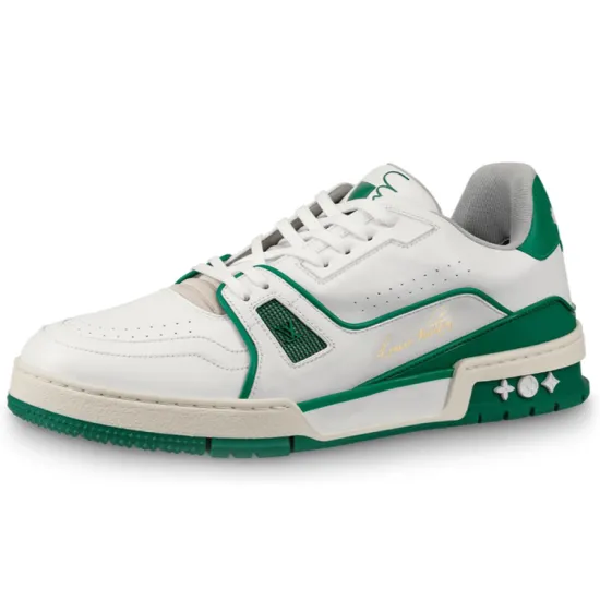 LOUIS VUITTON LV Trainer Sneaker Low White Green