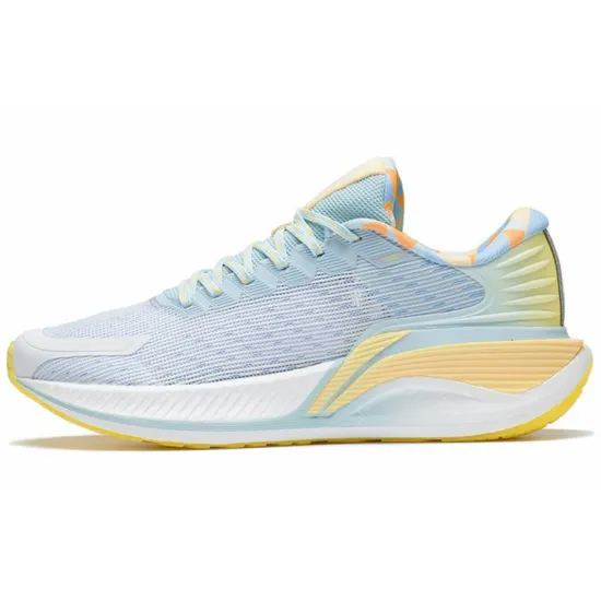 LINING YueYing 2.0 Pro Running Shoes Women's Low-Top Standard White/Light Ice Blue/Yellow