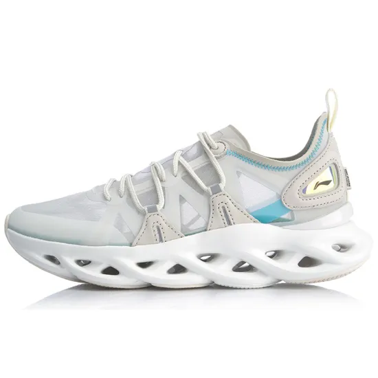 LINING Li Ning Arc Running Shoes Men Low-Top Pearl White/Dolphin Blue