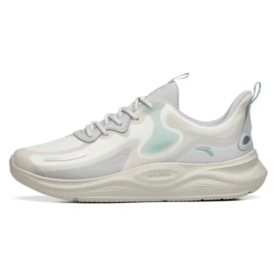 ANTA Lingyun Running Shoes Men Low-Top Gray White Green