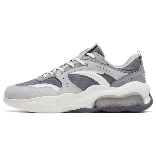 Anta Kaiyuan 982 Anti-Slip And Wear-Resistant Rebound Low-Top Casual Shoes Men's Night Mist Gray