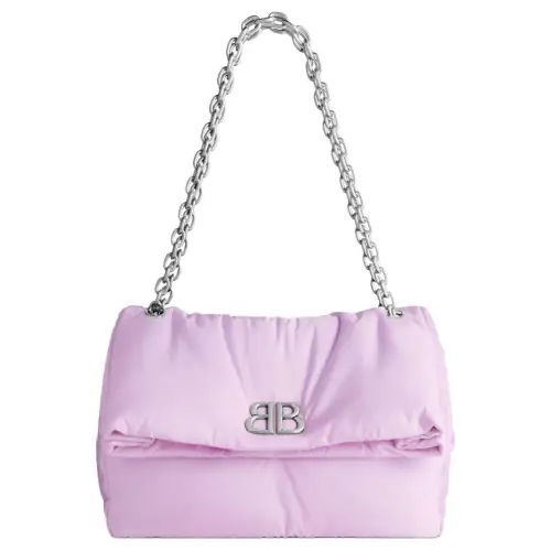 Balenciaga Nylon Handbag, Shoulder Bag Women's Lavender