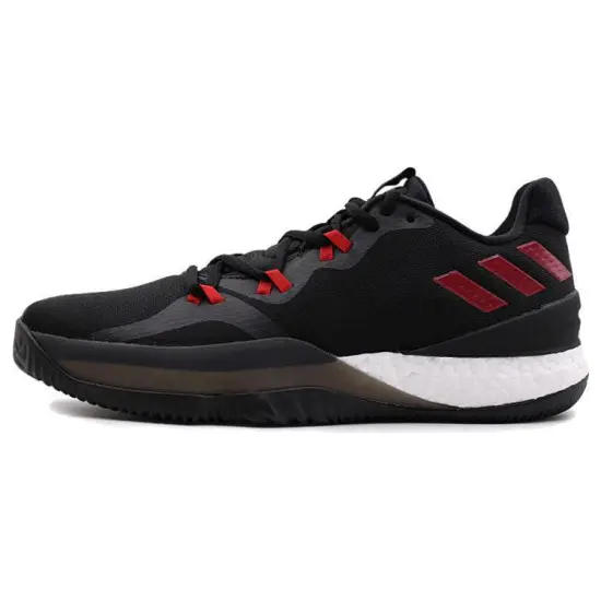 Adidas Crazylight Boost Basketball Shoes Men Low-Top Black