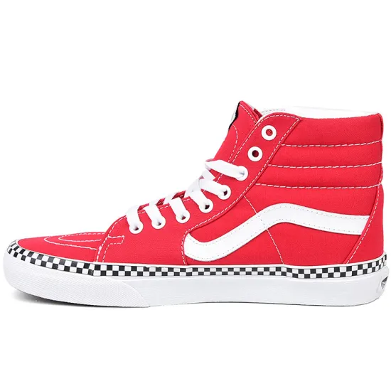 Vans SK8 Hi Check Foxing - Racing Red
