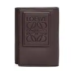 LOEWE Satin With Calfskin Wallet Men's Dark Brown
