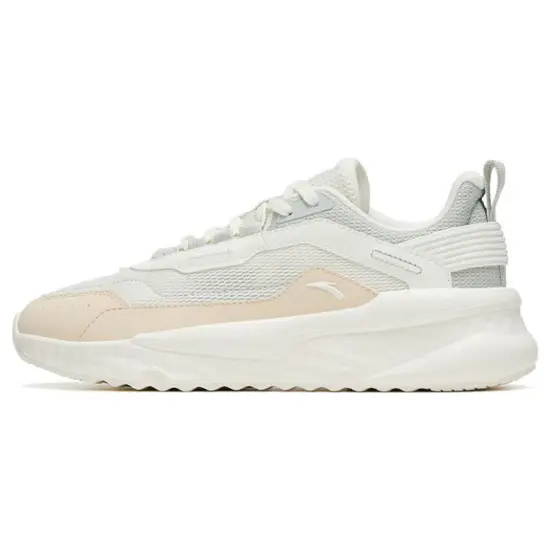 Anta Uninhibited Cushioning Anti-Slip And Wear-Resistant Low-Top Sports Casual Shoes Women's White Gray Green