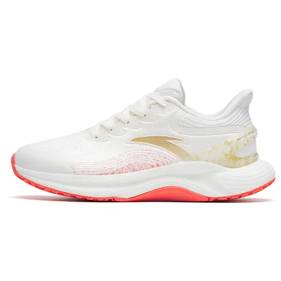 Anta Gen 3.0 Lite Anti Slip And Wear Resistant Breathable Low Top Running Shoes Women's White Red
