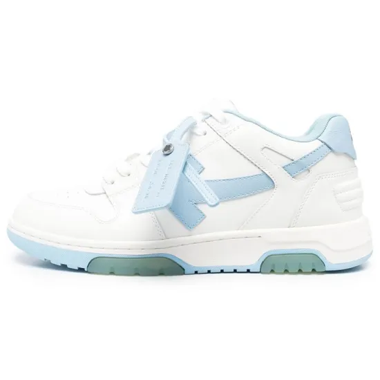 OFF-WHITE Out Of Office Leather Sneakers 'White Blue'