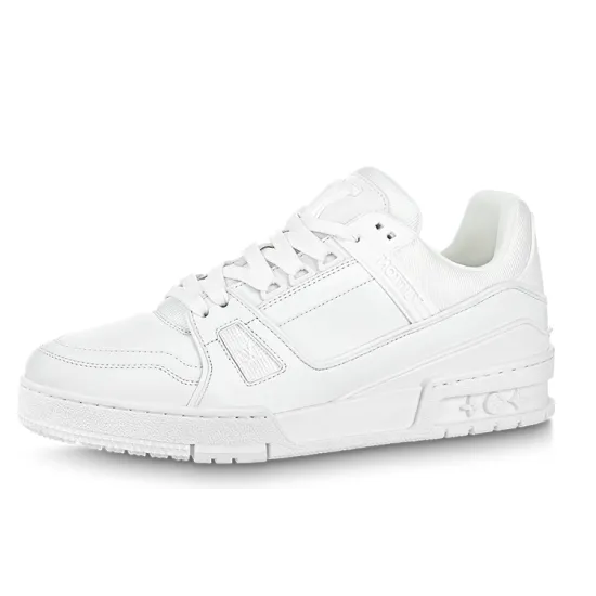 LOUIS VUITTON Trainer Slip Resistant Low Top Skateboard Shoes Women's White
