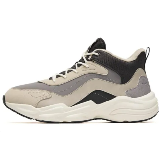 ANTA Walker Casual Shoes Men Mid-Top Gray