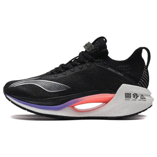 LINING Jueying Essential Running Shoes Women's Low-Top Black Silver