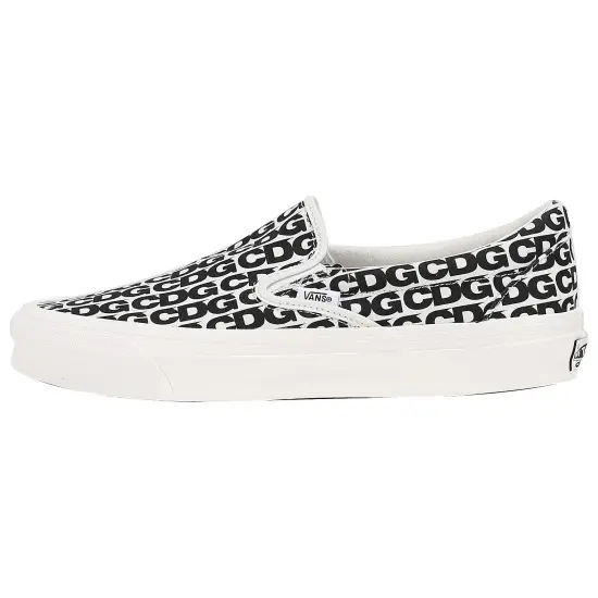 Vans Vault Slip On Lx Comme Des Garcons White Black