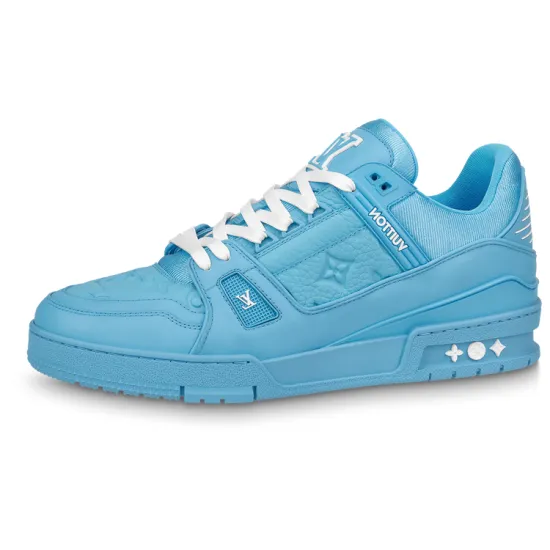 LOUIS VUITTON Trainer Blue Embossed Monogram