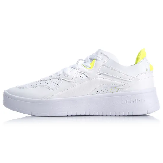 LINING Wave Skateboard Shoes Women's Low-Top White