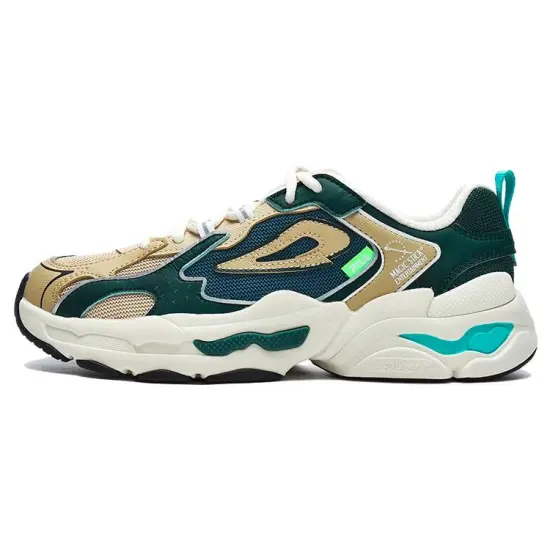 FILA Y2K Ms Cushioning Anti-Slip And Wear-Resistant Low-Top Casual Shoes Women's Blue Green Brown