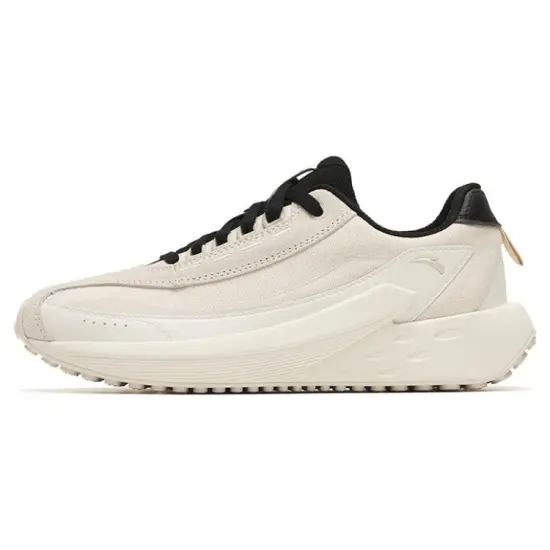 ANTA Crystal Sugar 2 Casual Shoes Women's Low-Top Mud Sand Grey/Ivory White/Black