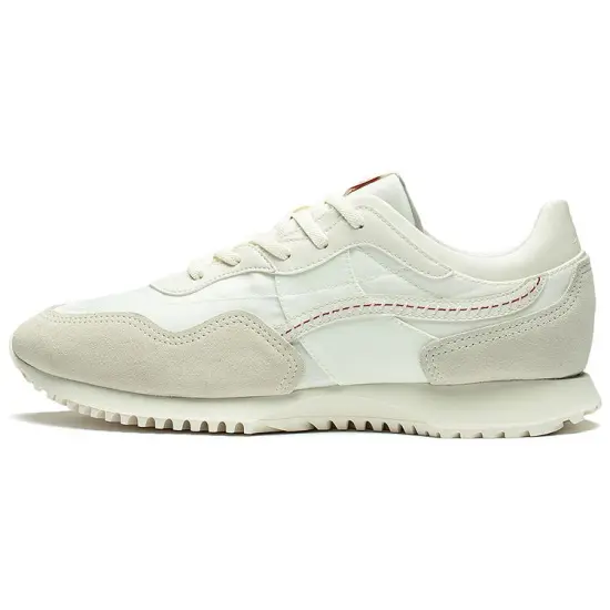LiNing CF Linen Woven Durable Breathable Low Top Sports Casual Shoes White